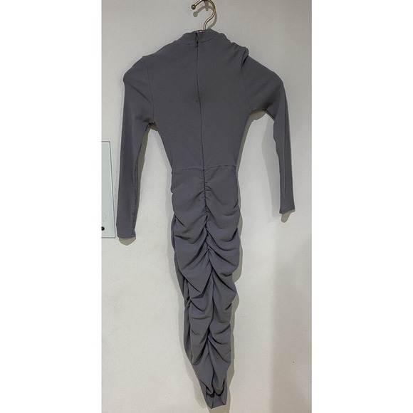 NWOT Fashion Nova Good Days in My Mind Bandage Ruched Midi Dress Grey Size Small - Picture 7 of 7